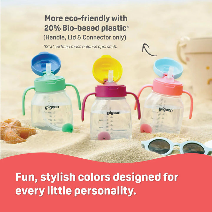 Pigeon StarTouch™ Straw Cup with Gravity Ball 250ml - Berry Blast