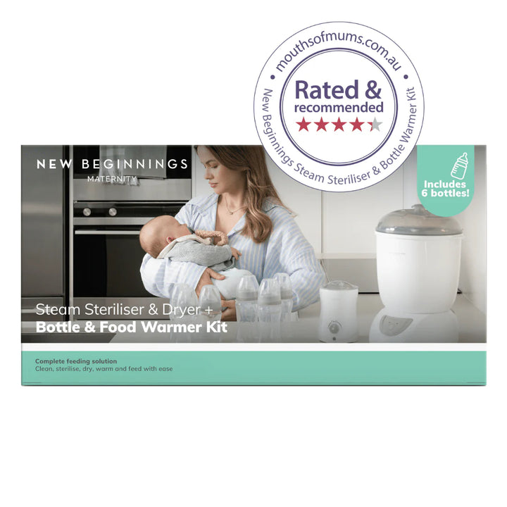 NEW BEGINNINGS Steam Steriliser & Dryer Bottle & Food warmer Kit
