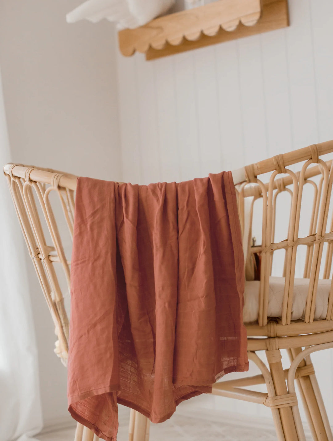 Bambella Designs Bamboo Cotton Muslin Swaddle | Rosewood