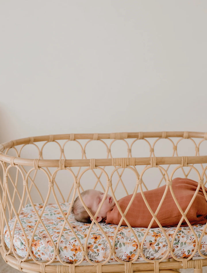Bambella Designs Bamboo Cotton Muslin Swaddle | Rosewood