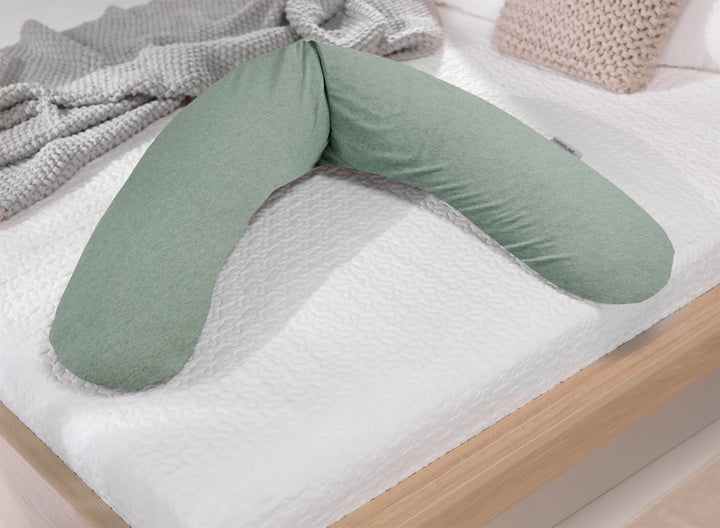 Theraline The Original Maternity and Nursing Pillow - Melange Green Grey Bamboo