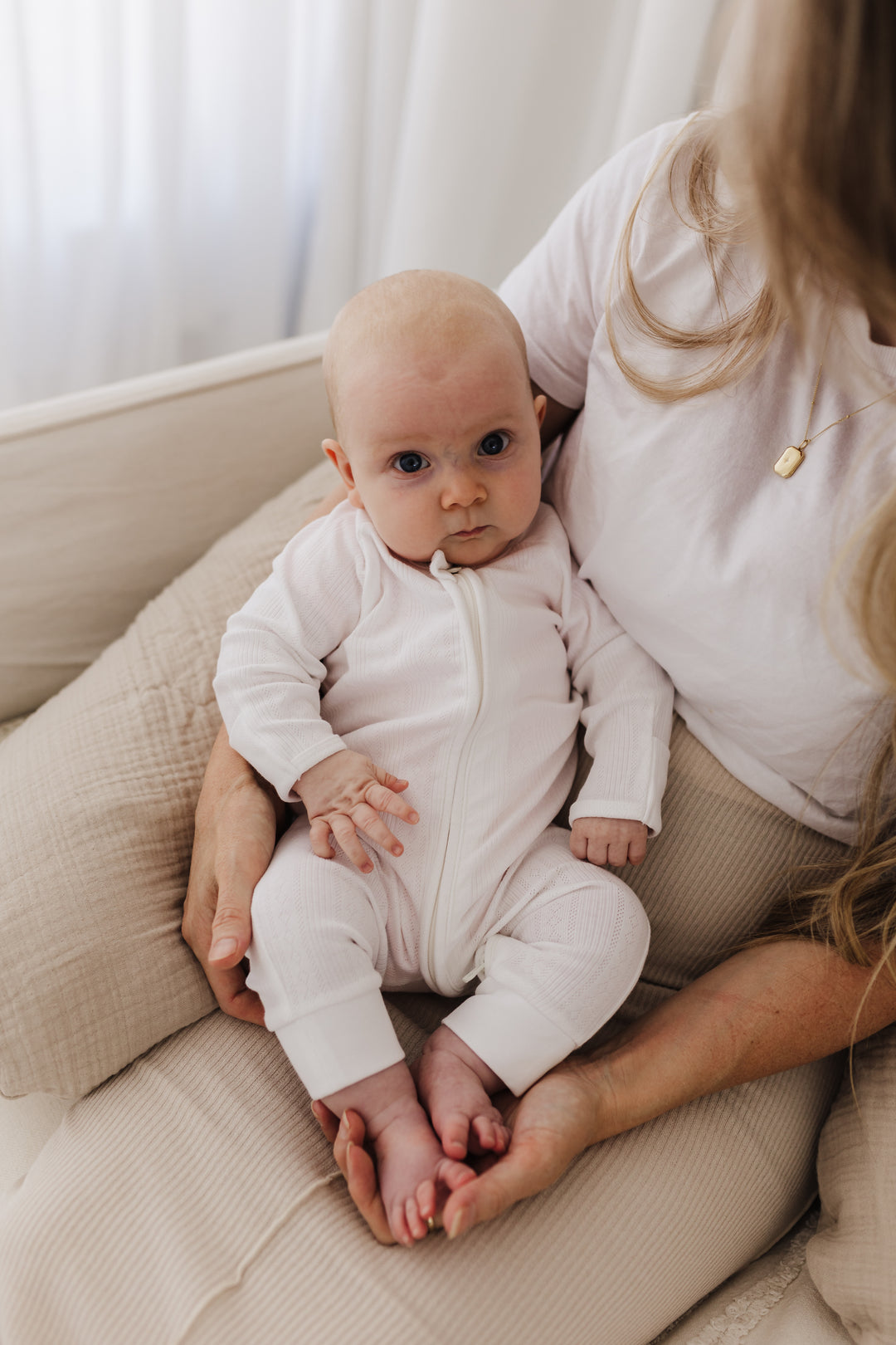 Theraline Muslin Maternity & Nursing Pillow - Sand Beige