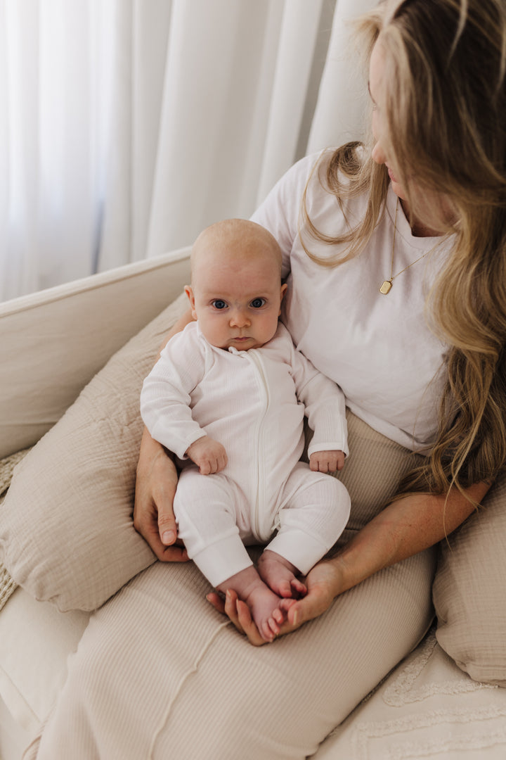 Theraline Muslin Maternity & Nursing Pillow - Sand Beige