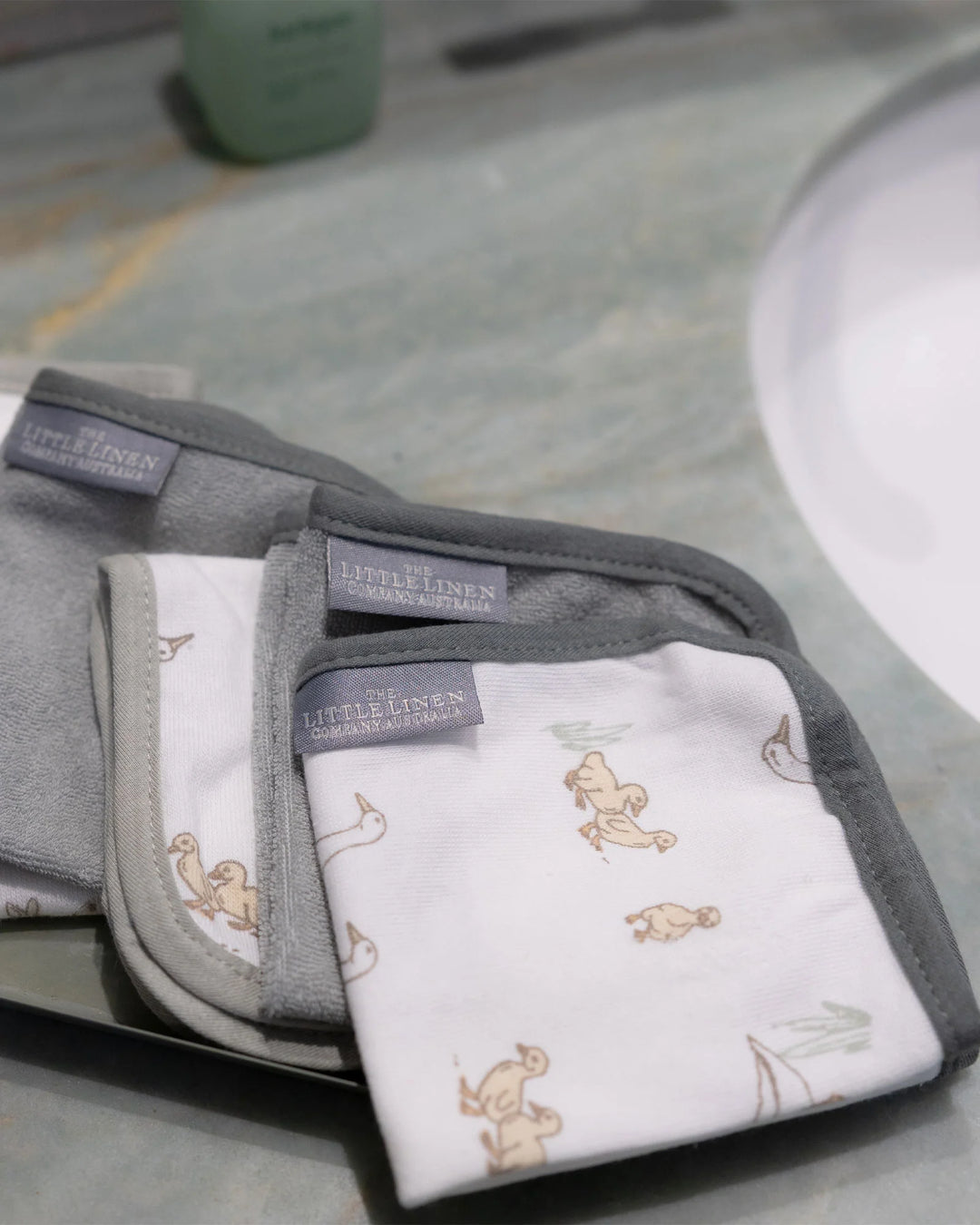 Little Linen Baby Towelling Wash Cloths 6PK - Farmyard Lamb