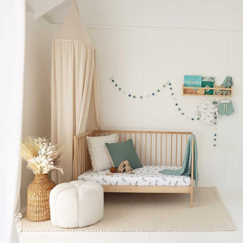 Snuggle Hunny Organic Fitted Cot Sheet - Turtle