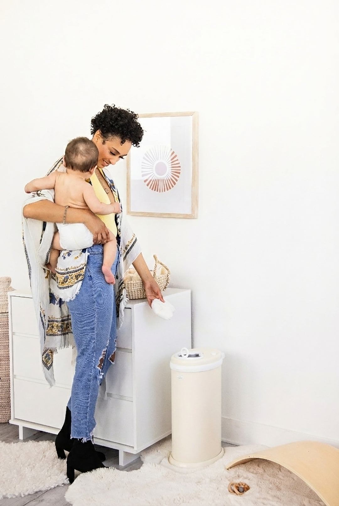 Ubbi Nappy Pail - Matte Ivory