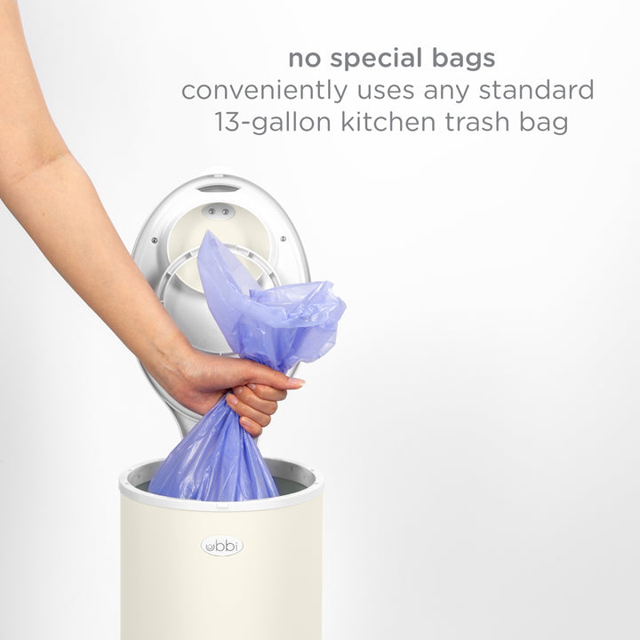 Ubbi Nappy Pail - Matte Ivory