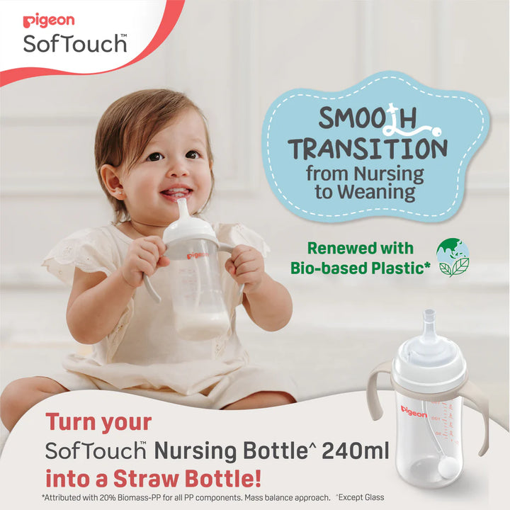 Pigeon SOFTOUCH STEP-UP STRAW BOTTLE SET