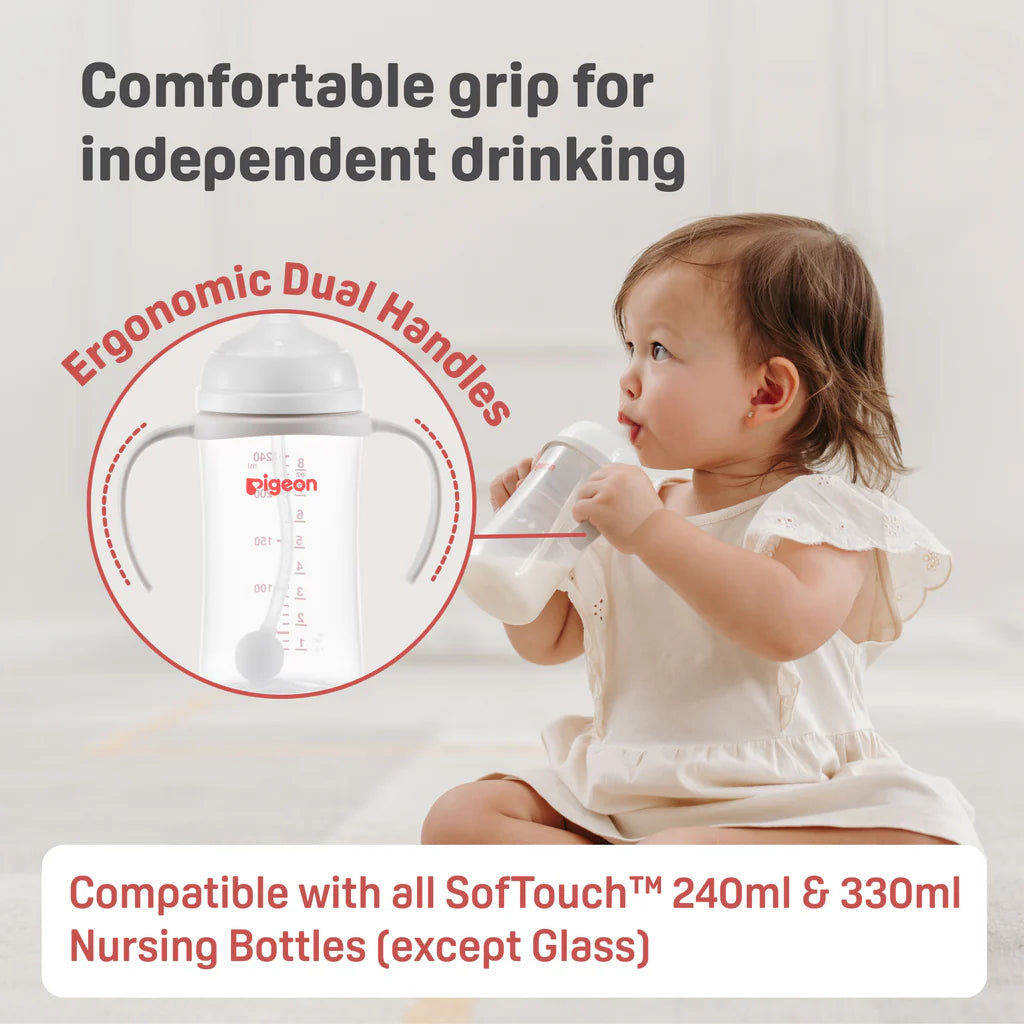 Pigeon SOFTOUCH STEP-UP STRAW BOTTLE SET