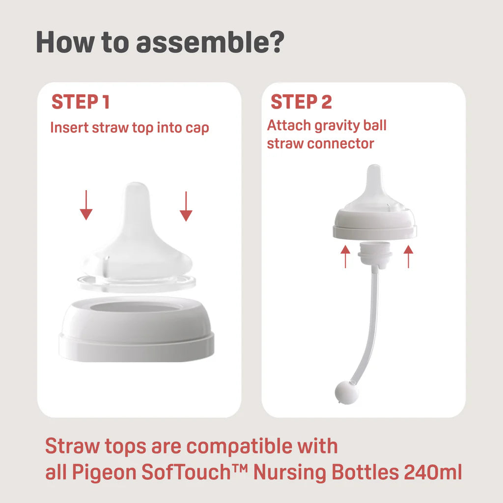Pigeon SOFTOUCH STEP-UP STRAW BOTTLE SET