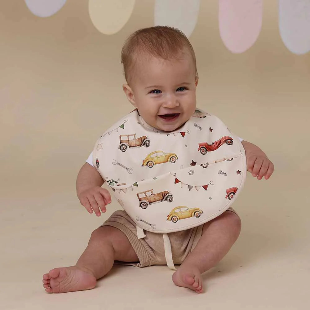 Snuggle Bib Waterproof - Vintage Cars