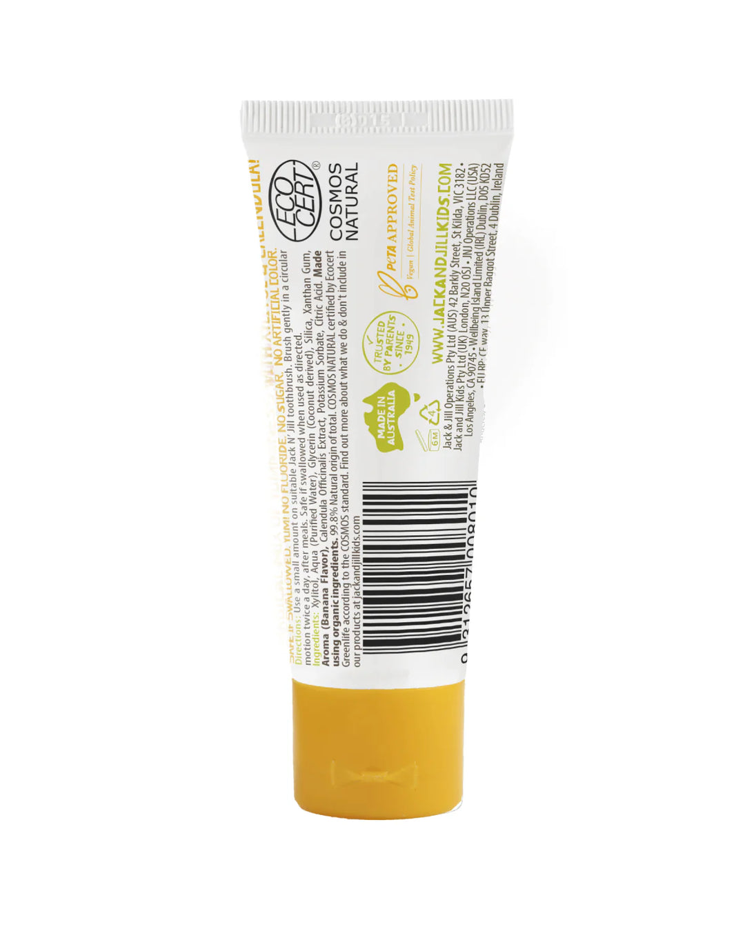 J N'J Toothpaste Organic - Banana