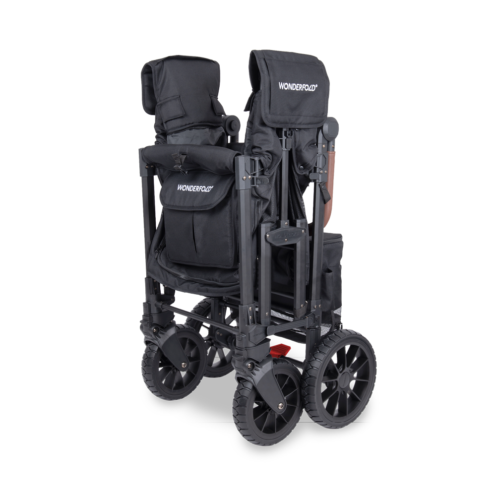 Wonderfold W2 Luxe Pro Stroller Wagon - Jet Black
