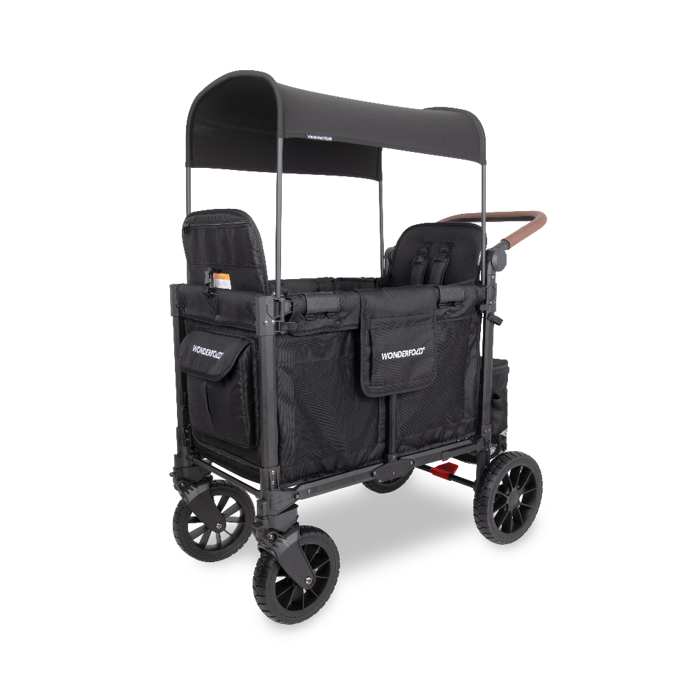 Wonderfold W2 Luxe Pro Stroller Wagon - Jet Black