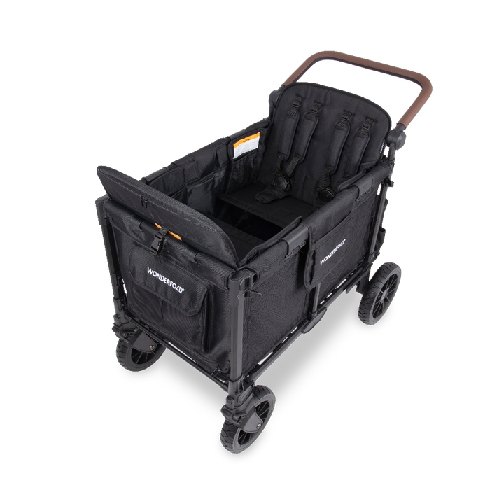 Wonderfold W4 Luxe Pro Stroller Wagon - Jet Black
