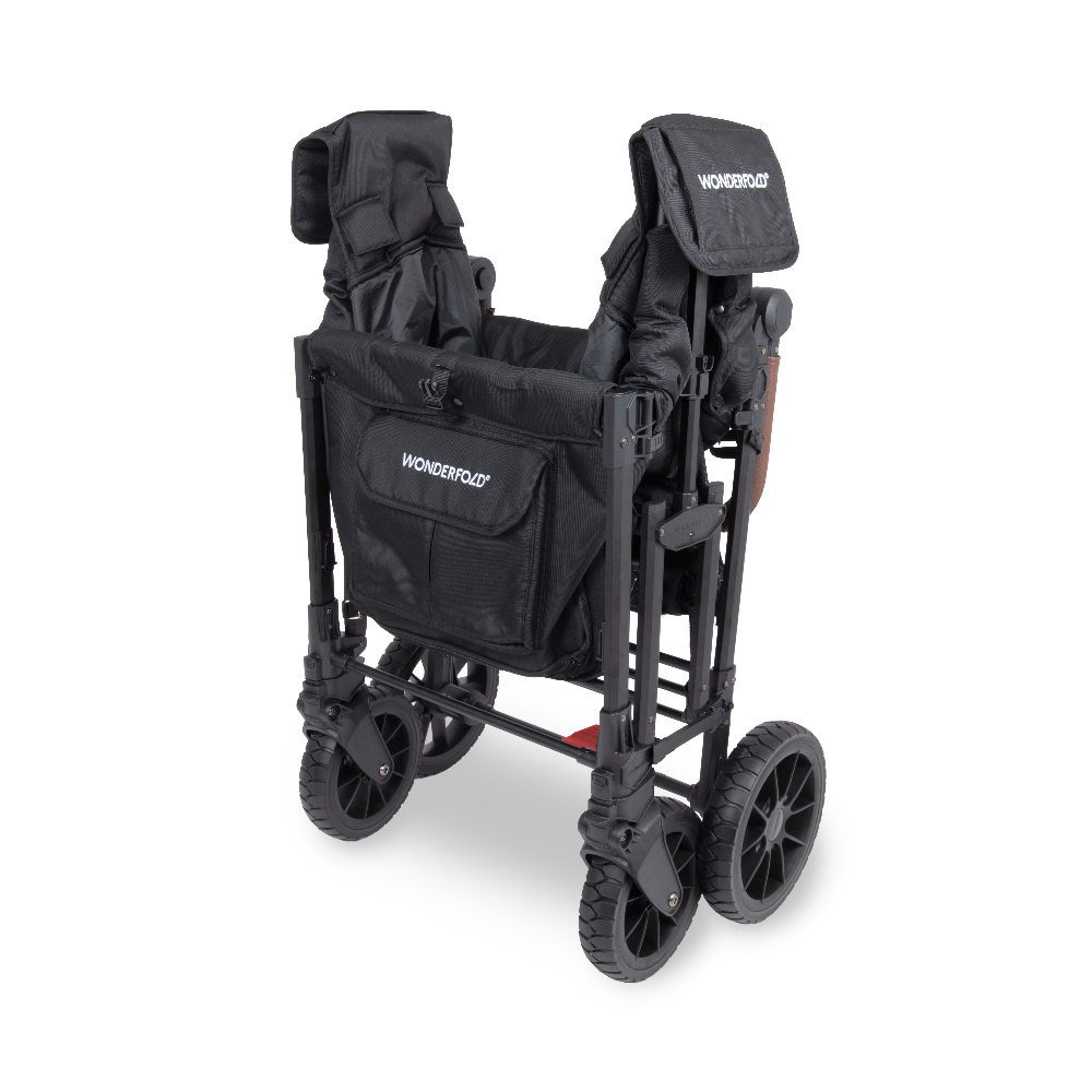 Wonderfold W4 Luxe Pro Stroller Wagon - Jet Black