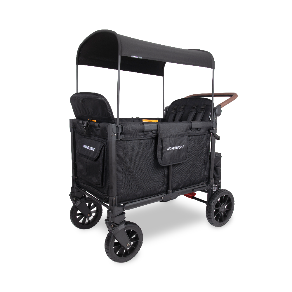 Wonderfold W4 Luxe Pro Stroller Wagon - Jet Black
