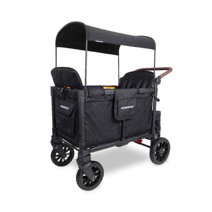Wonderfold W4 Luxe Pro Stroller Wagon - Jet Black
