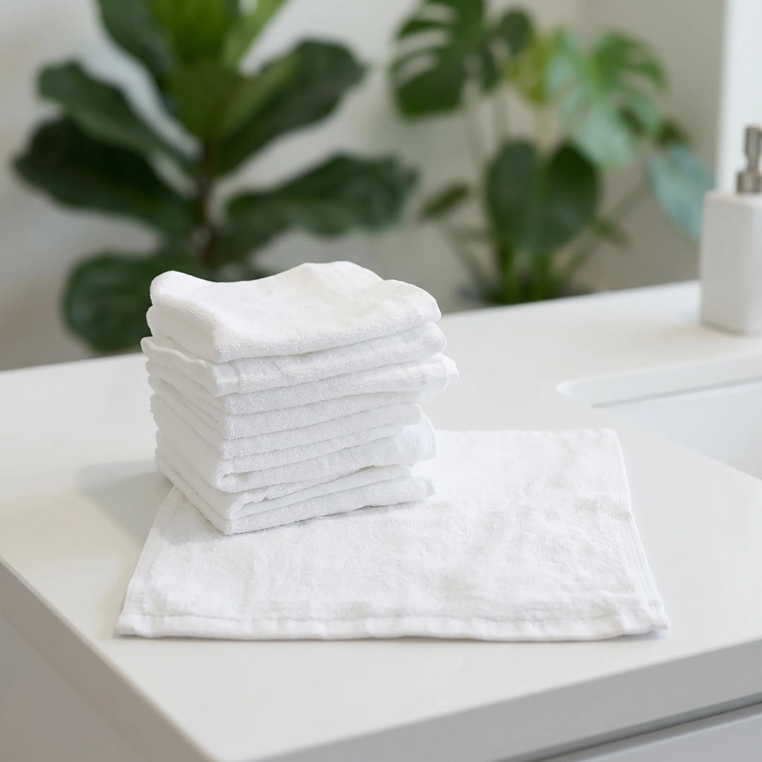 Bubba Blue Bamboo White 10pk Wash Cloths