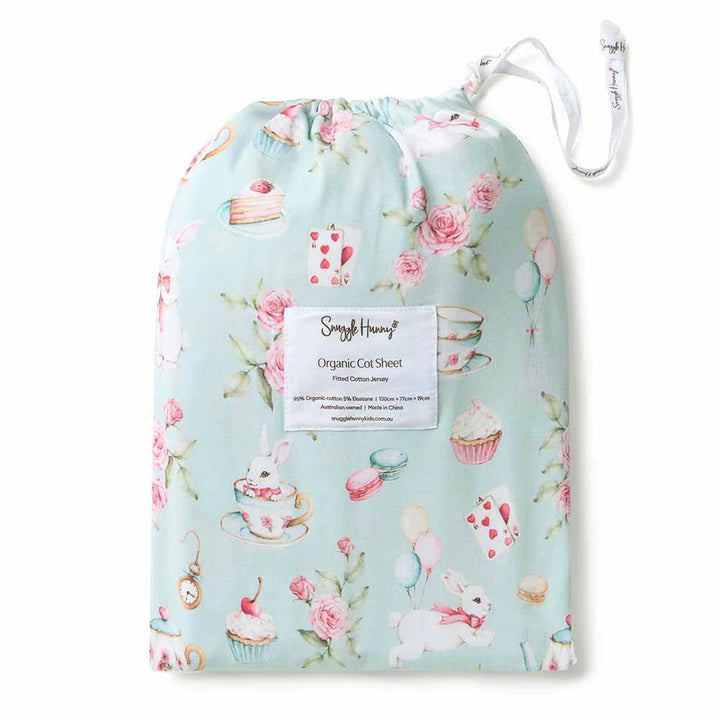 Organic Fitted Cot Sheet - White Rabbit