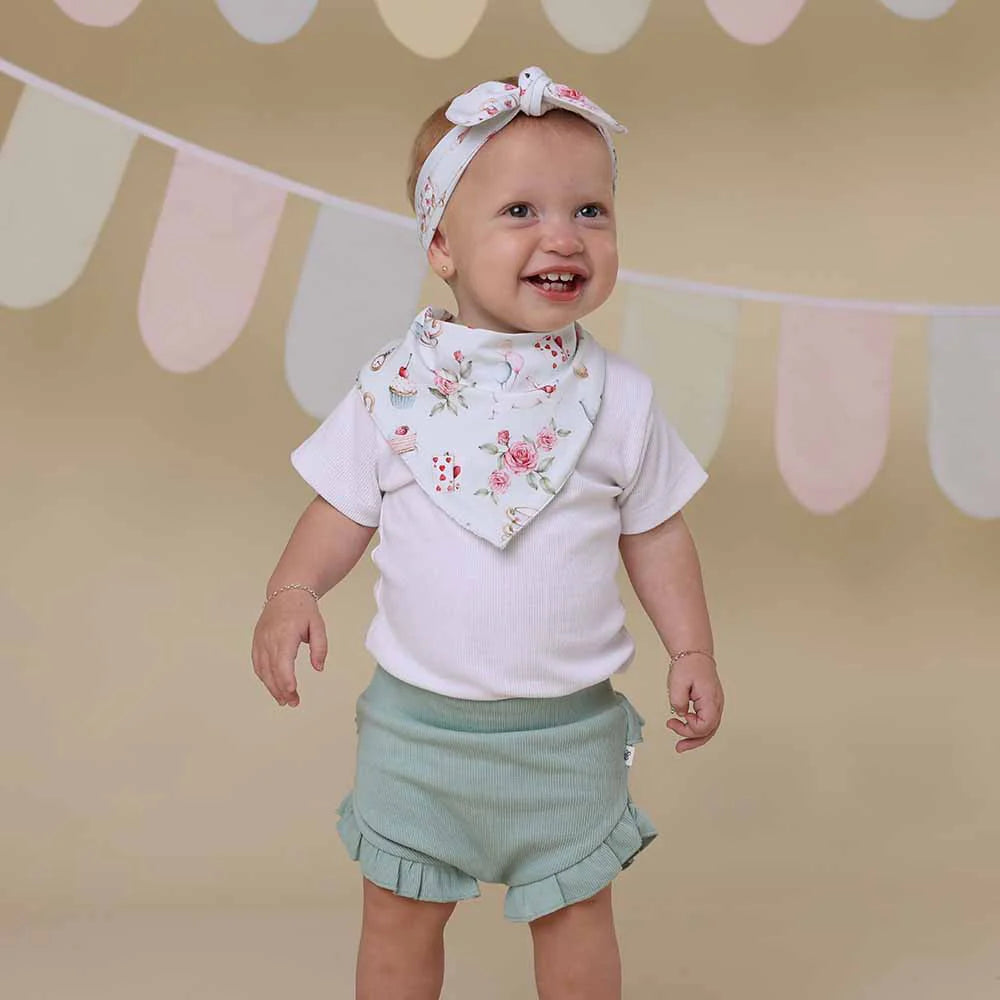 Organic Dribble Bib - White Rabbit