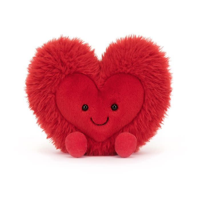 Jellycat Amuseables Beatie Heart Large Red & Black 7x19x17cm