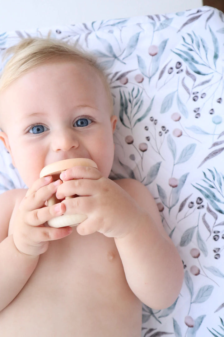 Bambella Designs Waterproof Bassinet Sheet/Change Mat Cover | Botanical