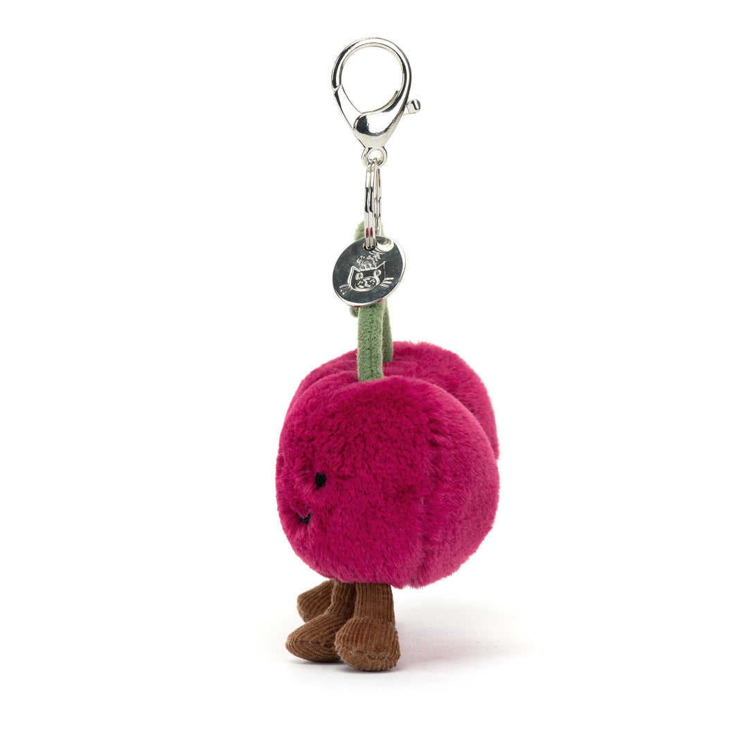 Jellycat Amuseables Cherries Bag Charm Red & Green 13x5x16cm