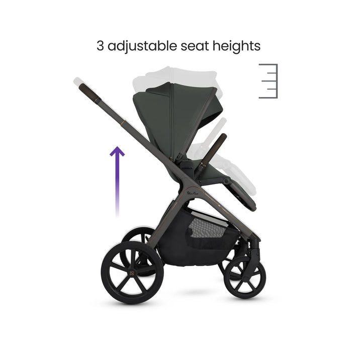 Silver Cross Cove with Carrycot (6 Piece) - Pewter