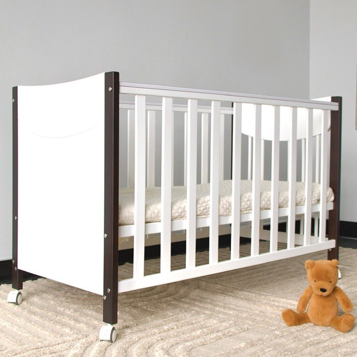 Sweet Pea Lucas compact cot Cocoa + Compact Foam Mattress (120x60x6cm)