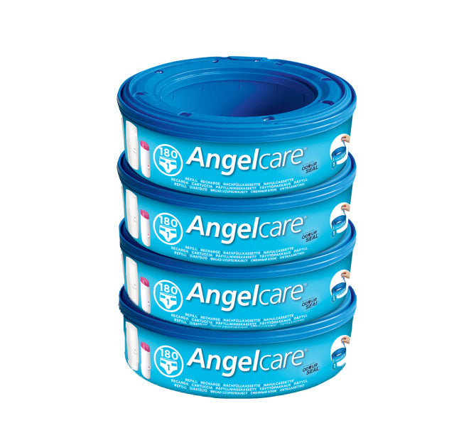 AngelCare Nappy Disposal System, Refill Cassettes(4 pack) (AC9004)