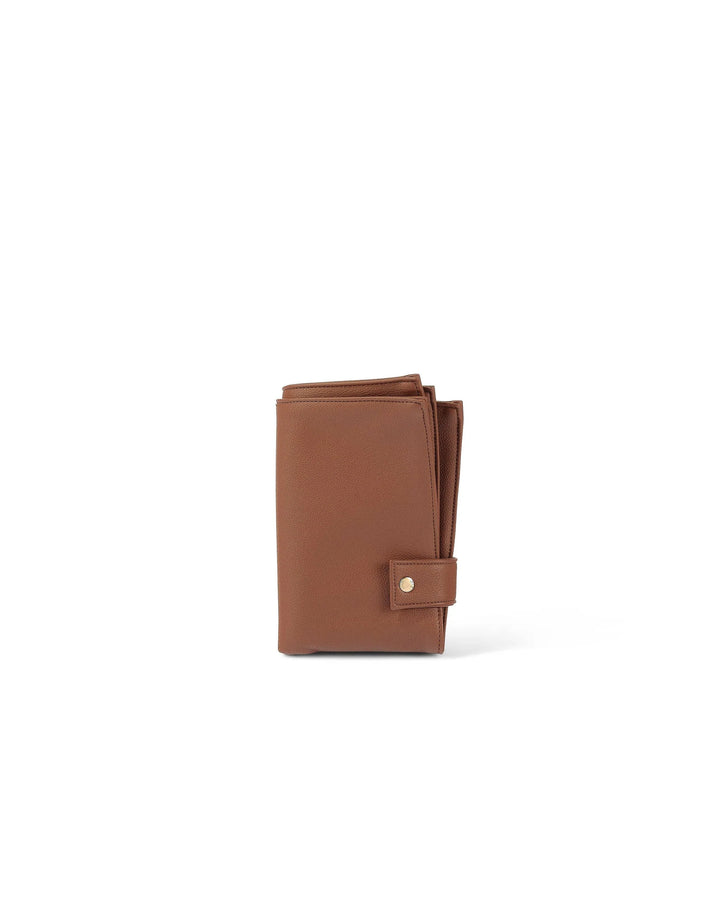 OiOi Nappy Changing Pouch - Chestnut Brown Vegan Leather