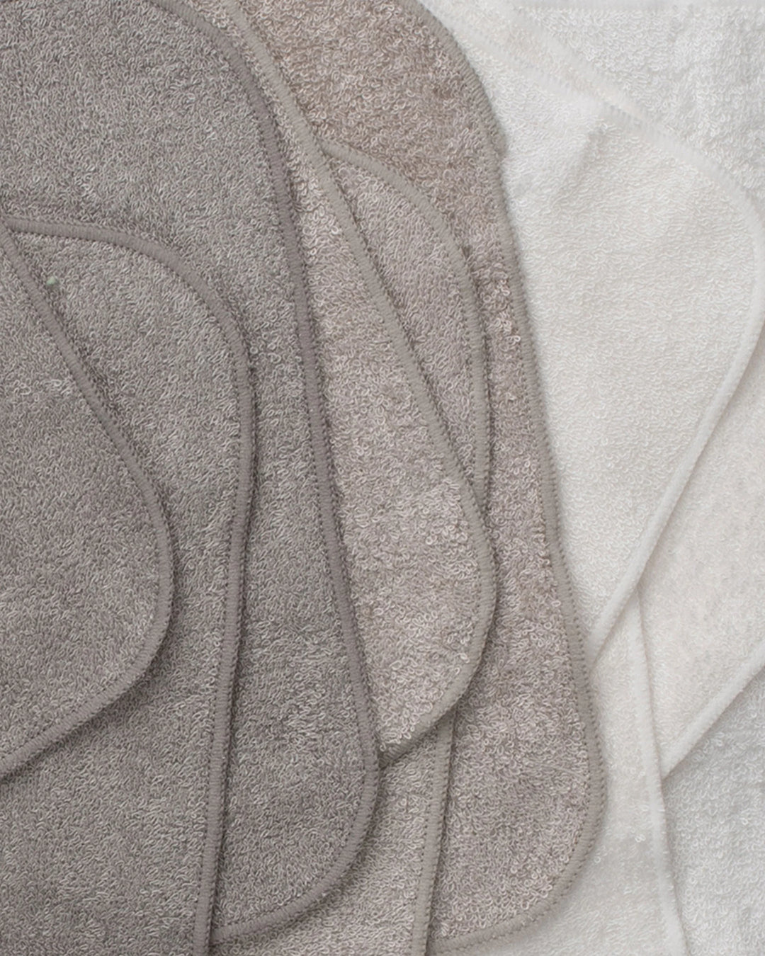 Little Bamboo Baby Towelling Washer 10PK - Stone Grey