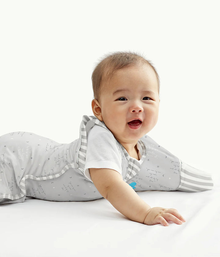 SWADDLE UP™ Transition Bag 0.2Tog LITE You Are My-Grey