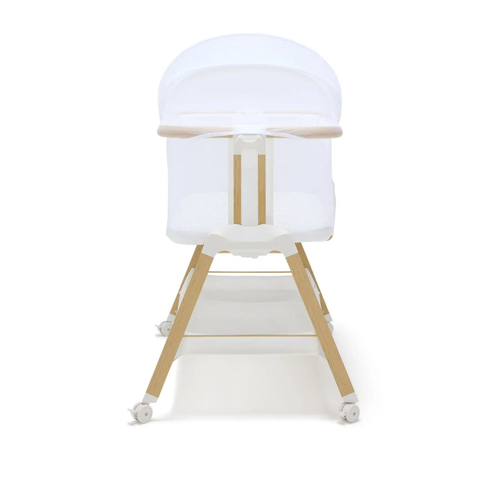 BabyRest Alfie Bedside Bassinet. White/Natural