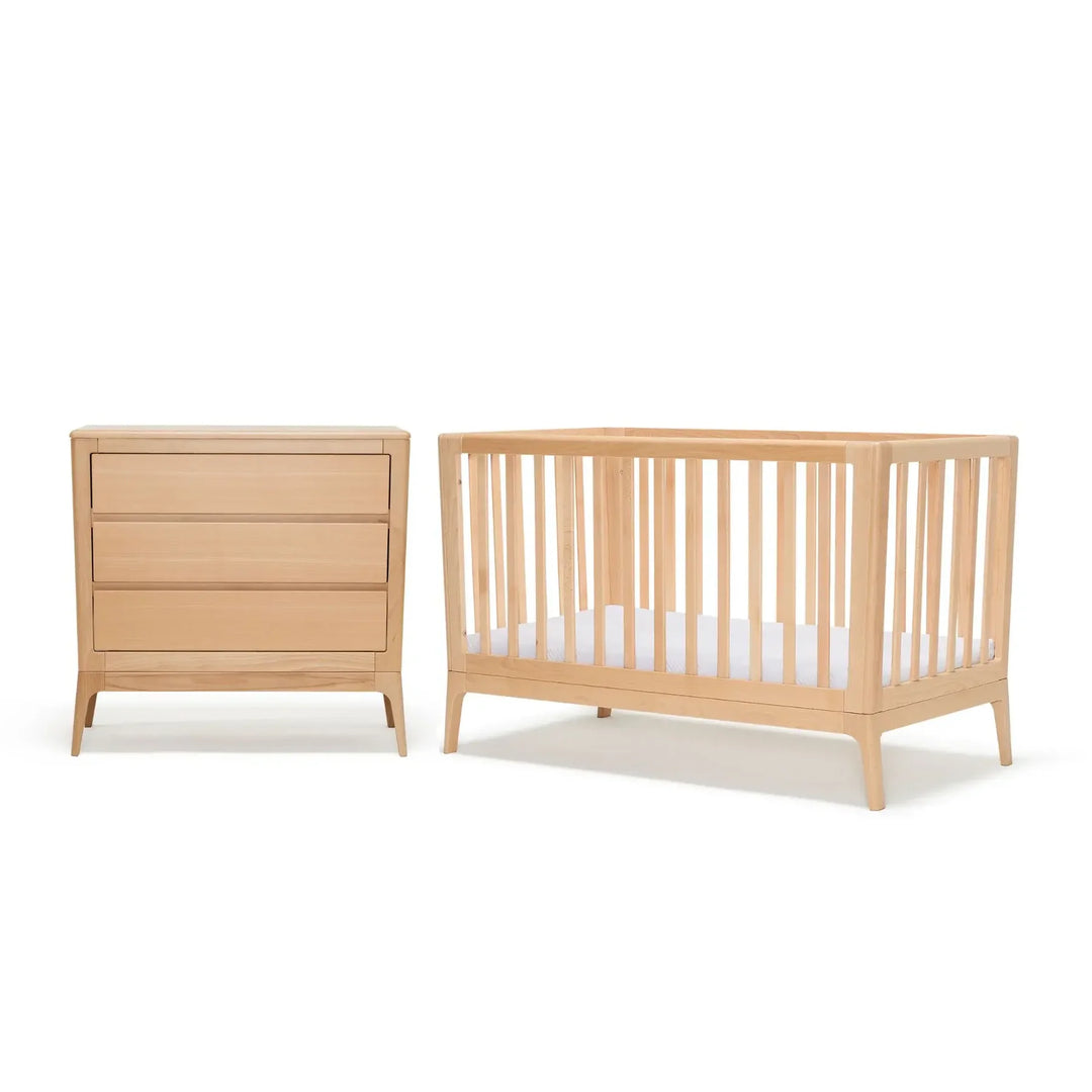 Babyrest Amara Cot & Chest Nursery Package - Beech