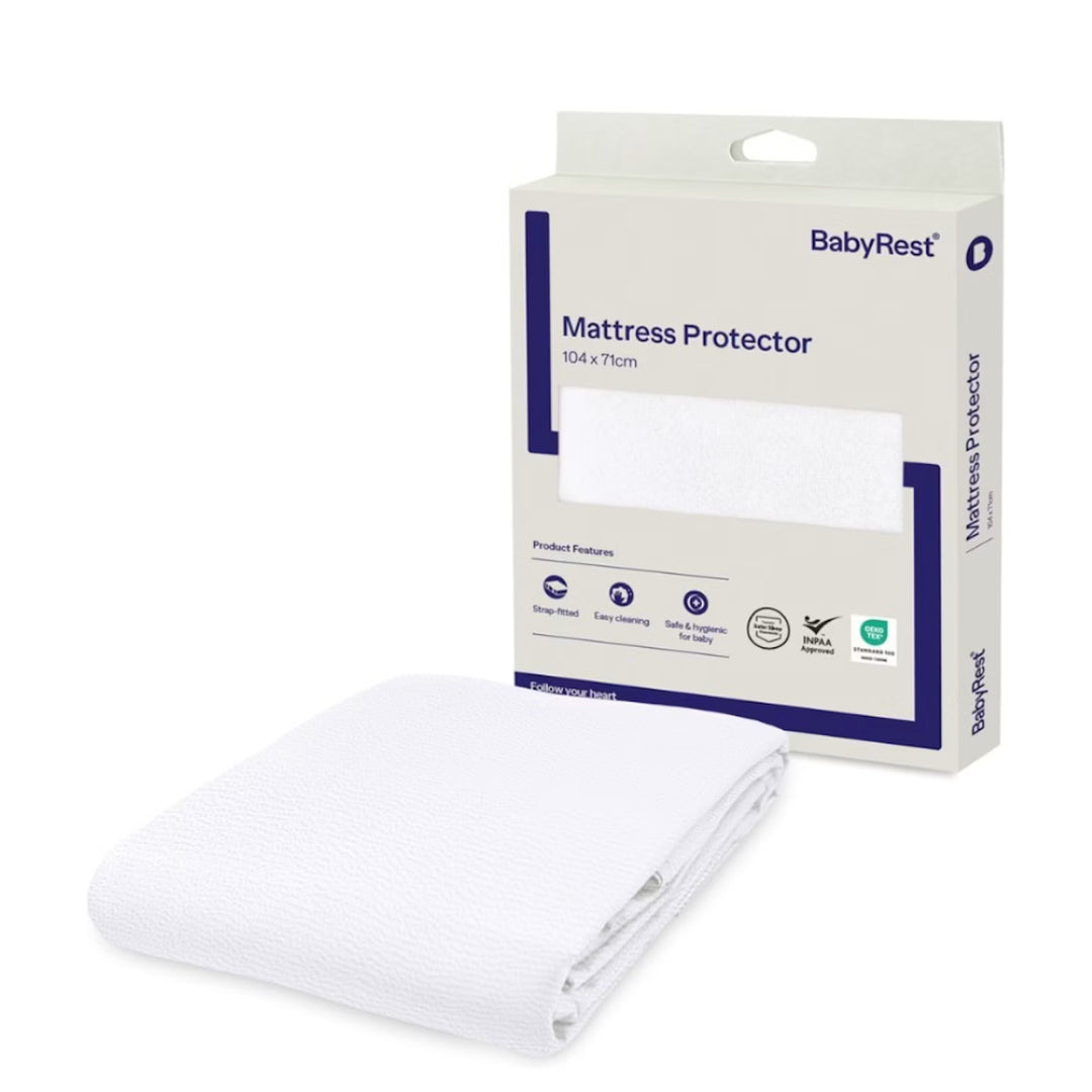 BabyRest Waterproof Mattress Protector. Portacot 104 x 71 cm