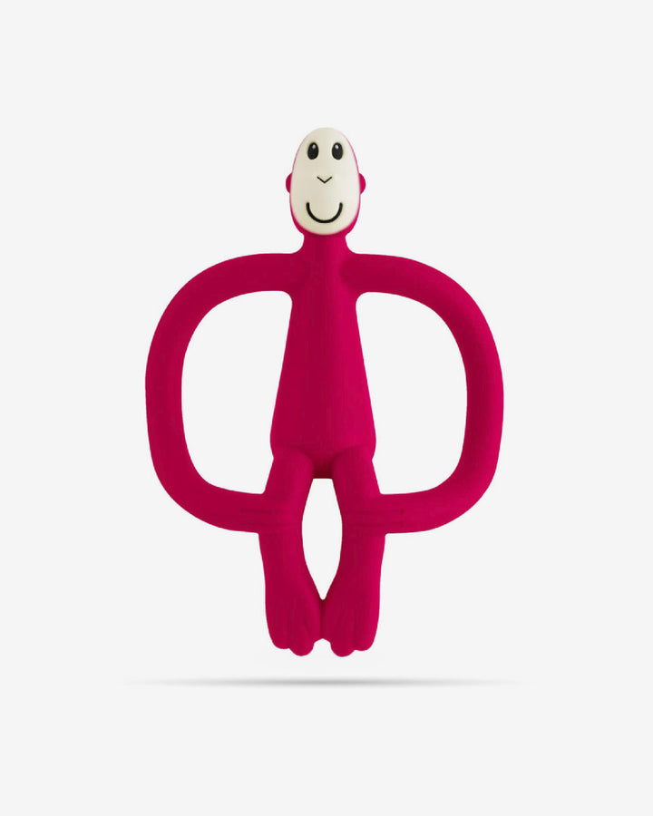 Matchstick Monkey Teething Toy and Gel Applicator-Rubin Red