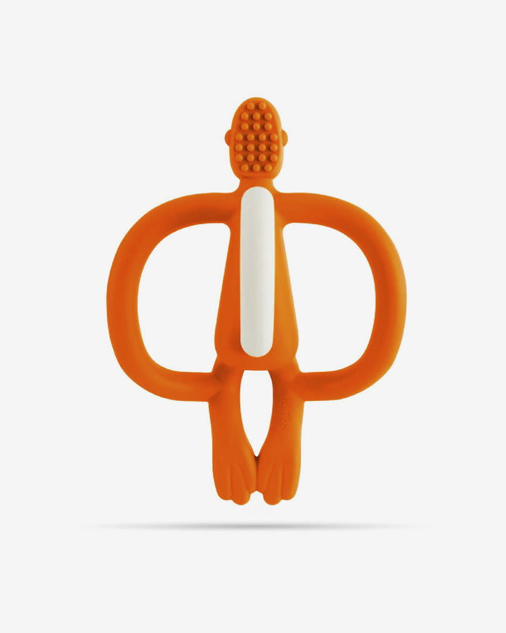 Matchstick Monkey Teething Toy and Gel Applicator-Orange