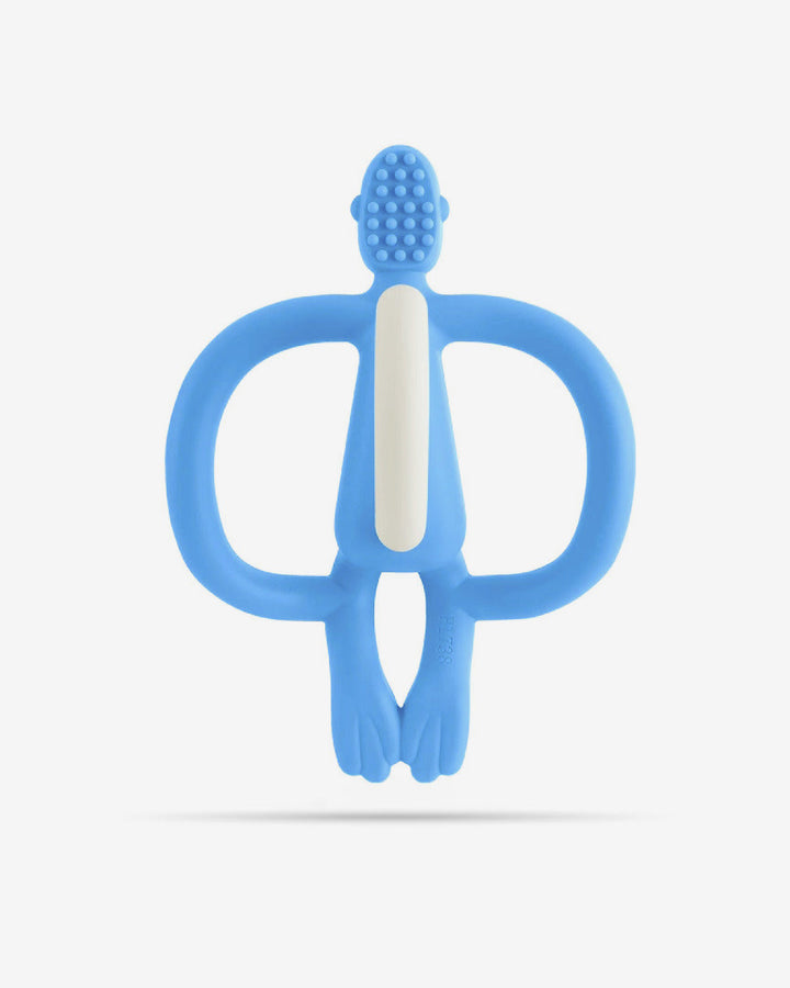 Matchstick Monkey Teething Toy and Gel Applicator-Baby Blue