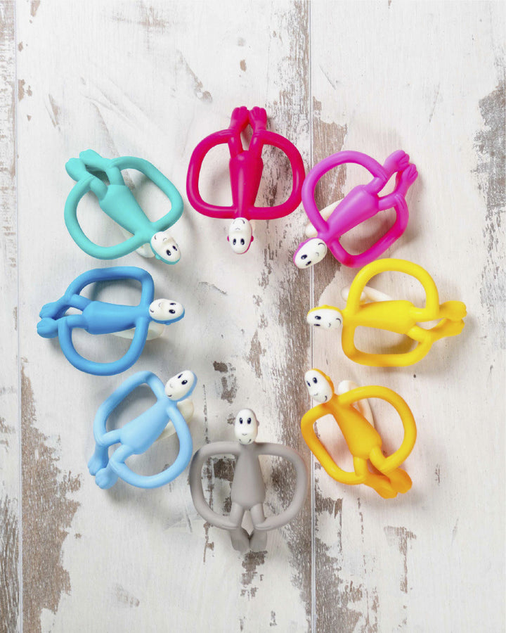 Matchstick Monkey Teething Toy and Gel Applicator-Grey