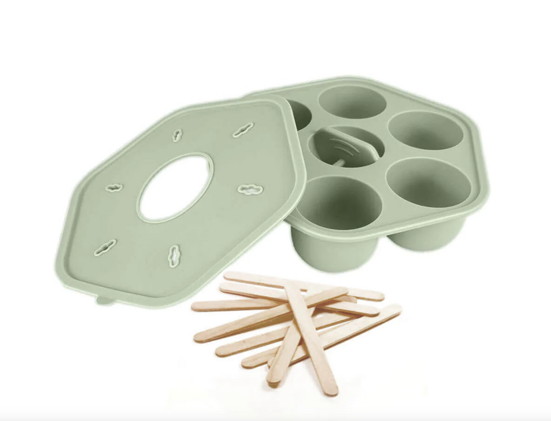 Cherub Baby Silicone Freezer Tray & Popsicle Molds - Sage