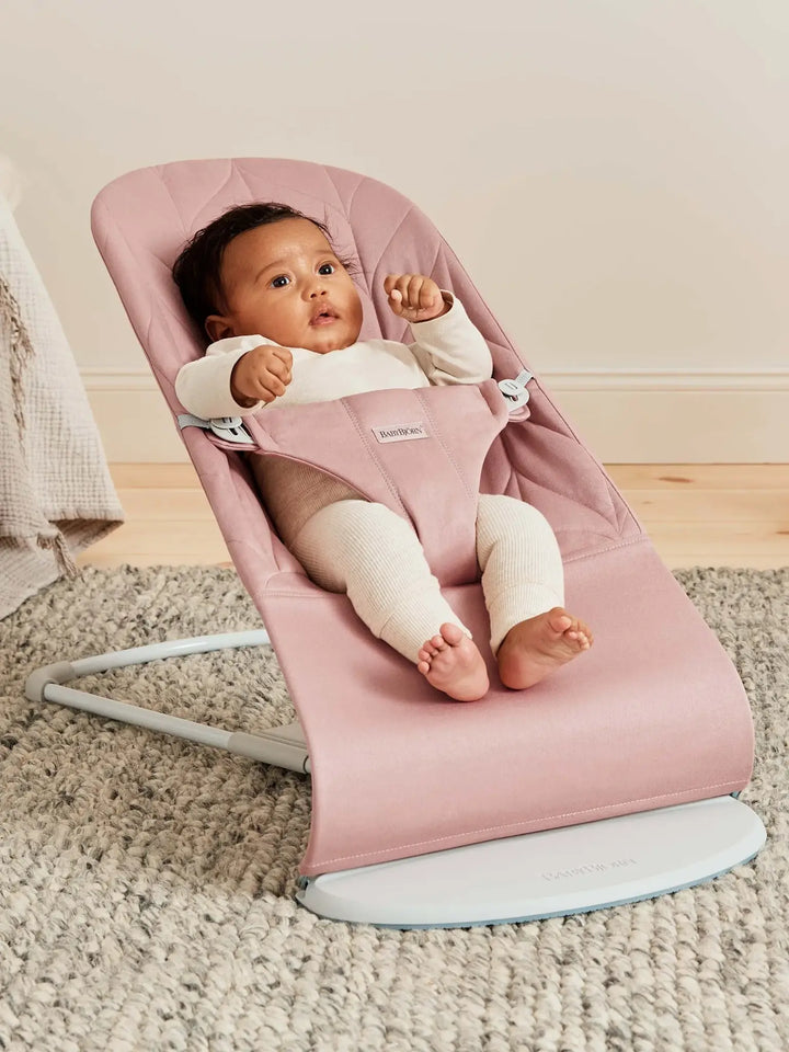 BabyBjorn Bouncer Bliss - Woven, Petal quilt, Dusty pink