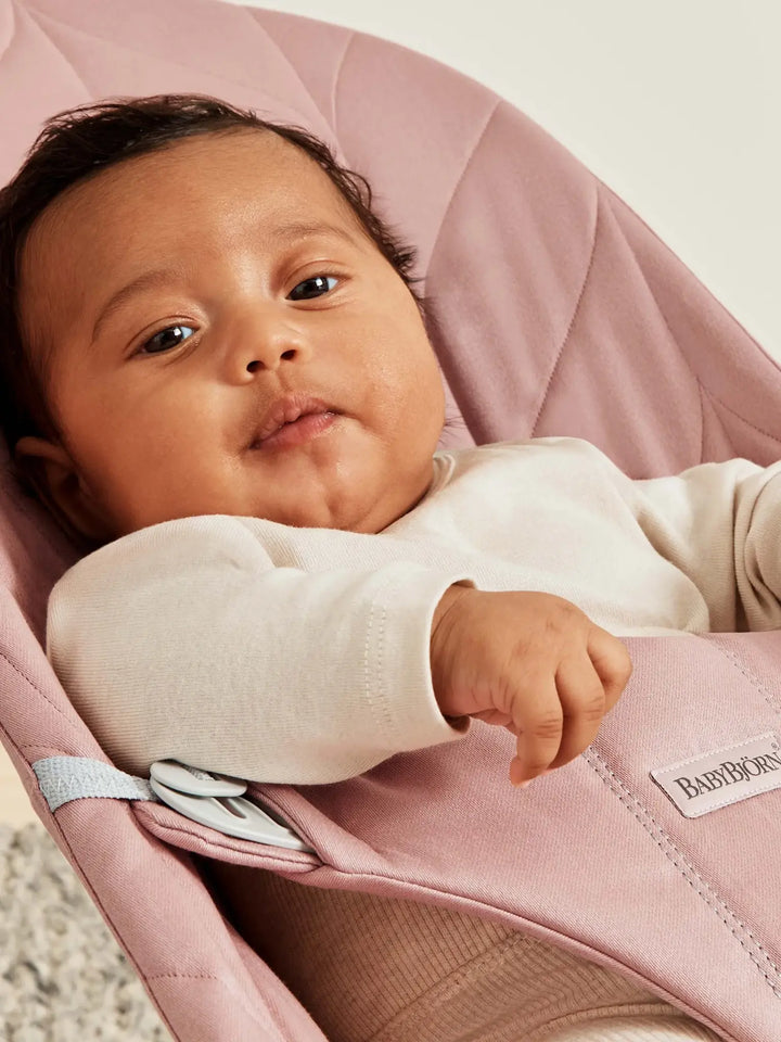 BabyBjorn Bouncer Bliss - Woven, Petal quilt, Dusty pink