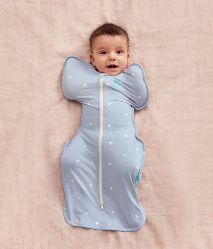 SWADDLE UP™ Bamboo Original 1.0Tog - Mist Blue Boats