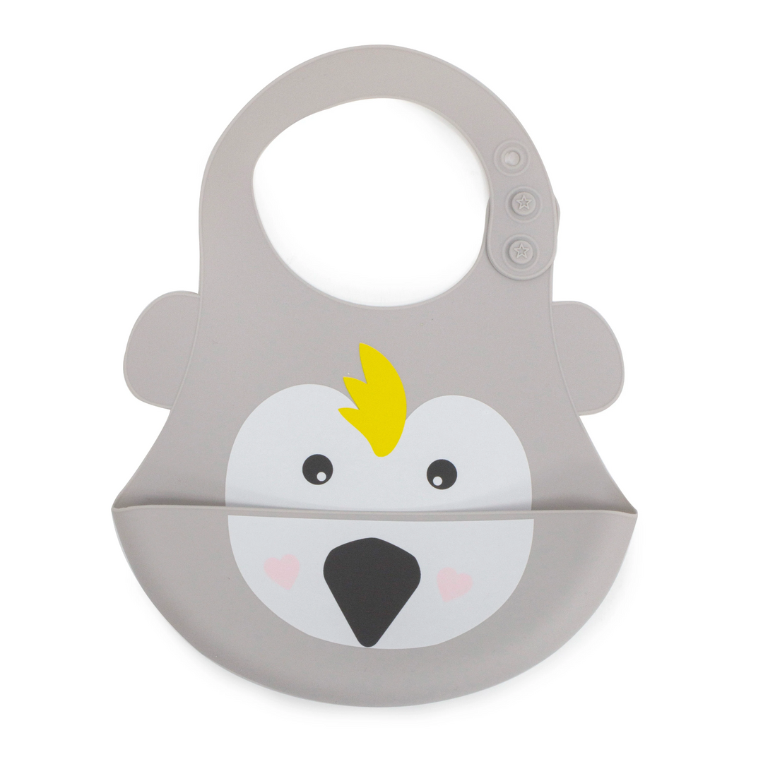 Aussie Animals 'Cockatoo' Silicone Baby Bib