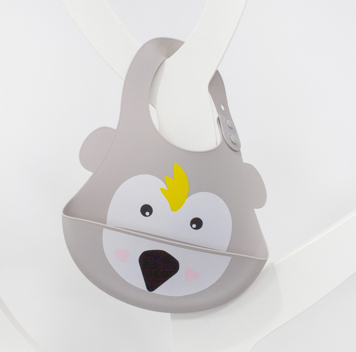 Aussie Animals 'Cockatoo' Silicone Baby Bib