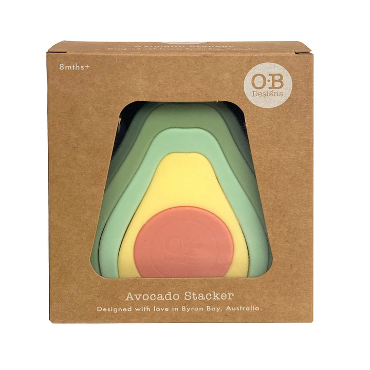 O.B. Designs Baby Toys-Silicone Avocado Stacker