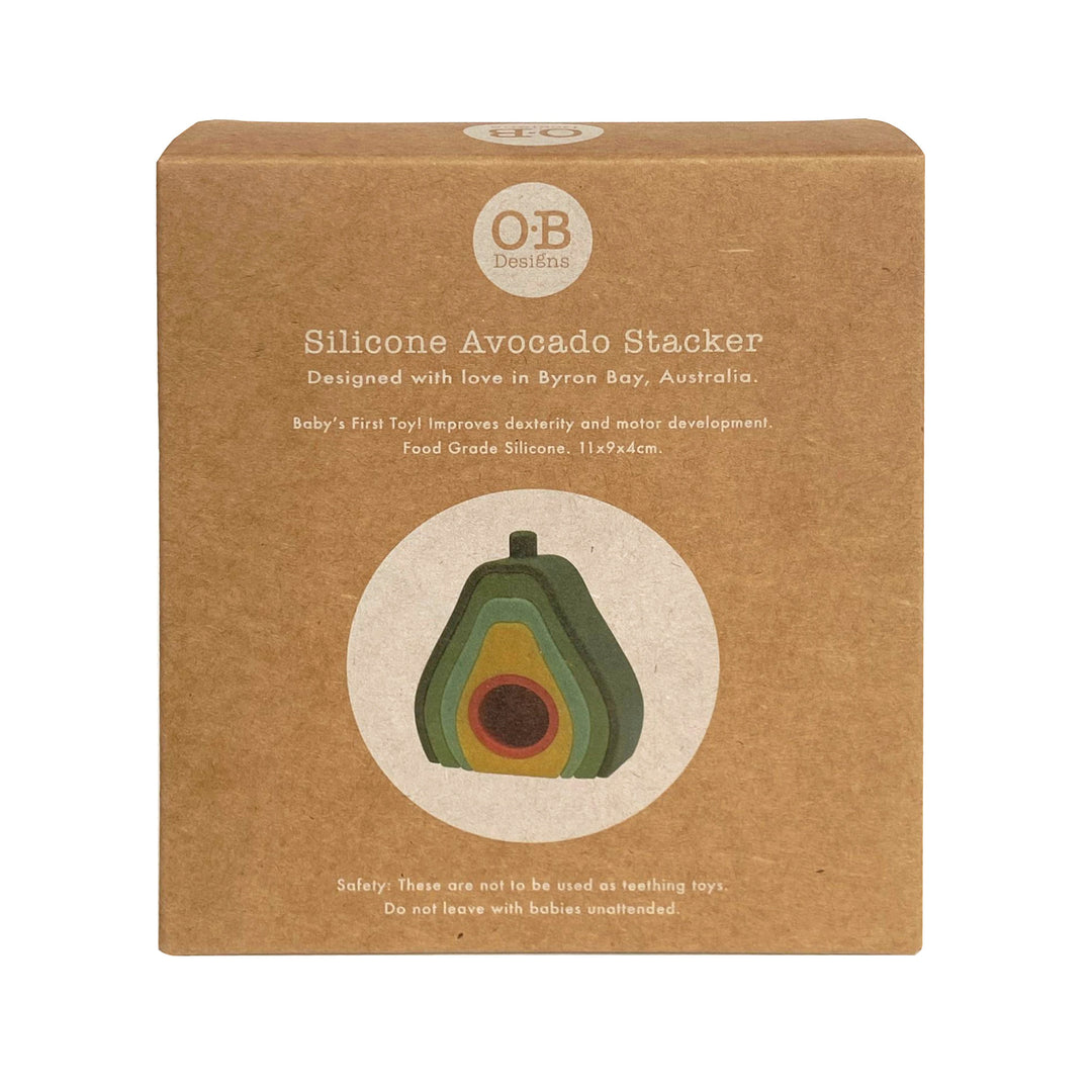 O.B. Designs Baby Toys-Silicone Avocado Stacker