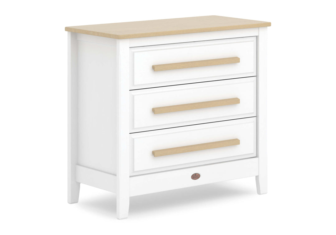 Boori Linear 3 Drawer Chest Smart Assembly-Barley White & Almond(B-LI3DCSA/BAAD)